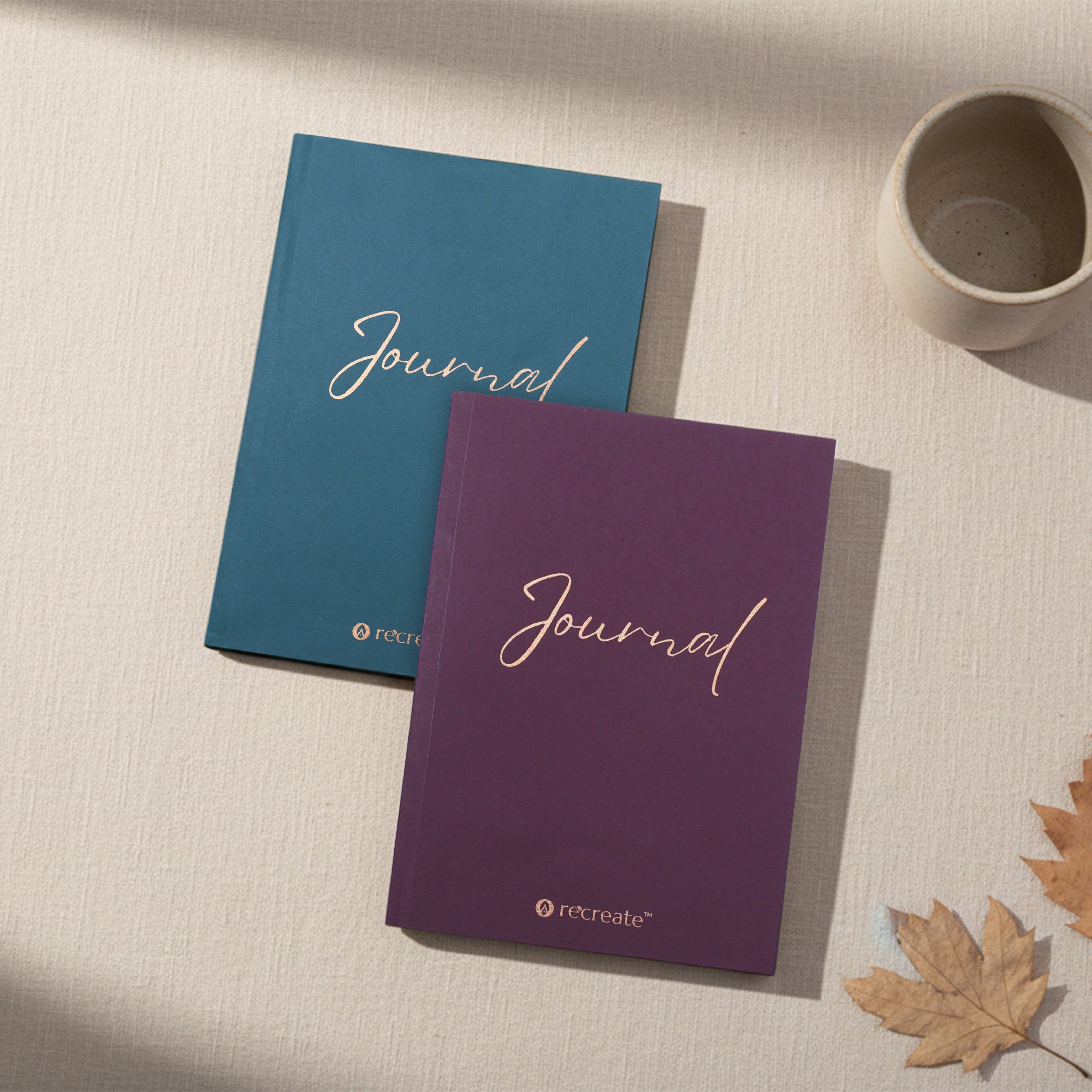 A5 Journal - Pack Of 2 (Wild Rosewood , Forest Sage)